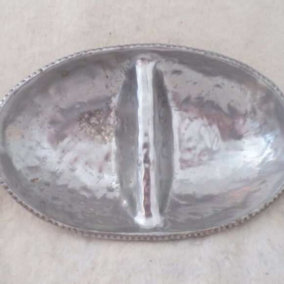 Vintage Wilton Armetale 2 Section Dish Chip and Dip Bowl - Picture 1 of 3
